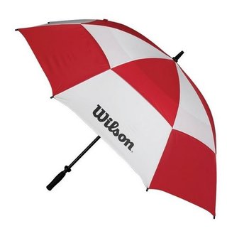 Wilson Double Canopy paraply 62", vit/röd