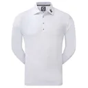 FootJoy Long Sleeve Thermocool Self Athletic Fit herr polo, vit