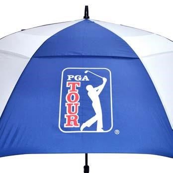 PGA Tour Windproof Double Canopy 62" paraply, vit/blå