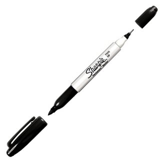 Sharpie Twin Tip Permanent Marker, svart