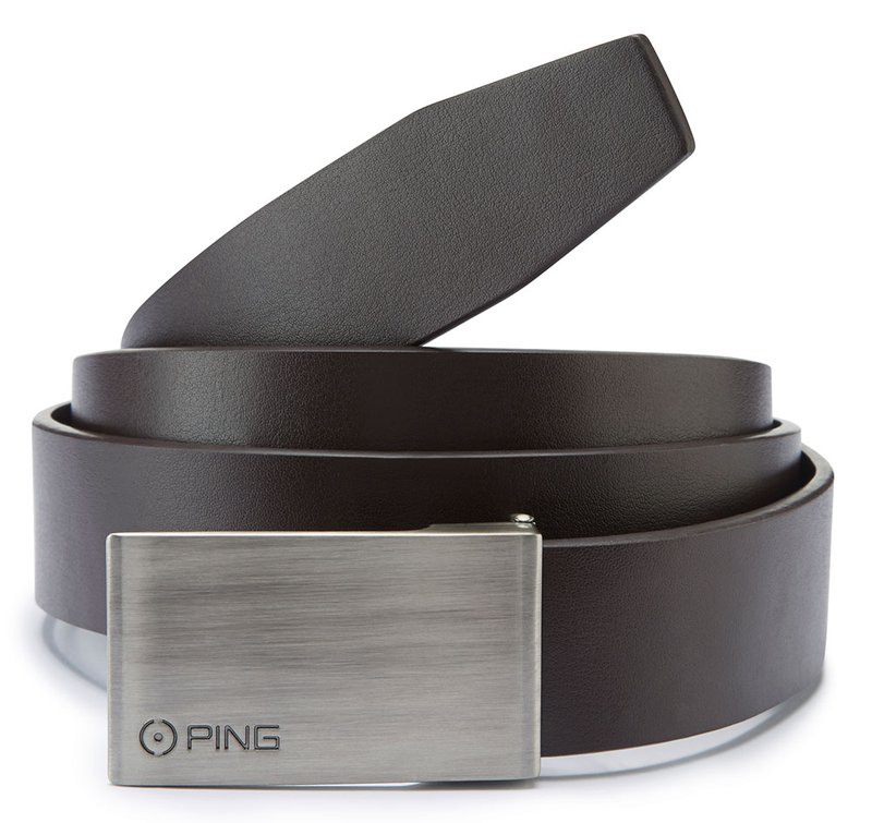 PING Hughes Leather herr golfbälte, brun