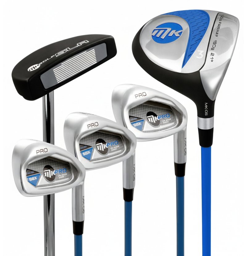 MKids Pro Junior Blue 61" (155cm/10-12Y) junior golfset, grafit, stand bag, blå