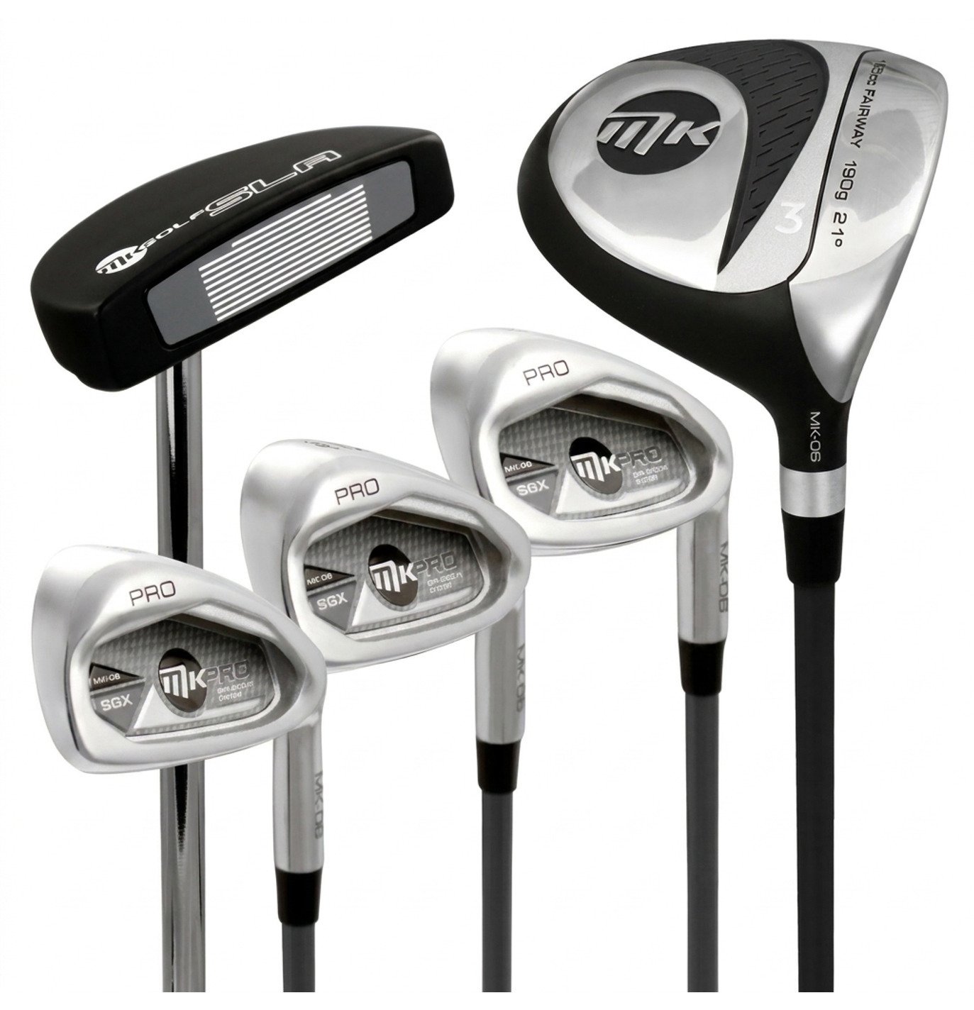 MKids Pro Junior golfset, grafit, stand bag, grå