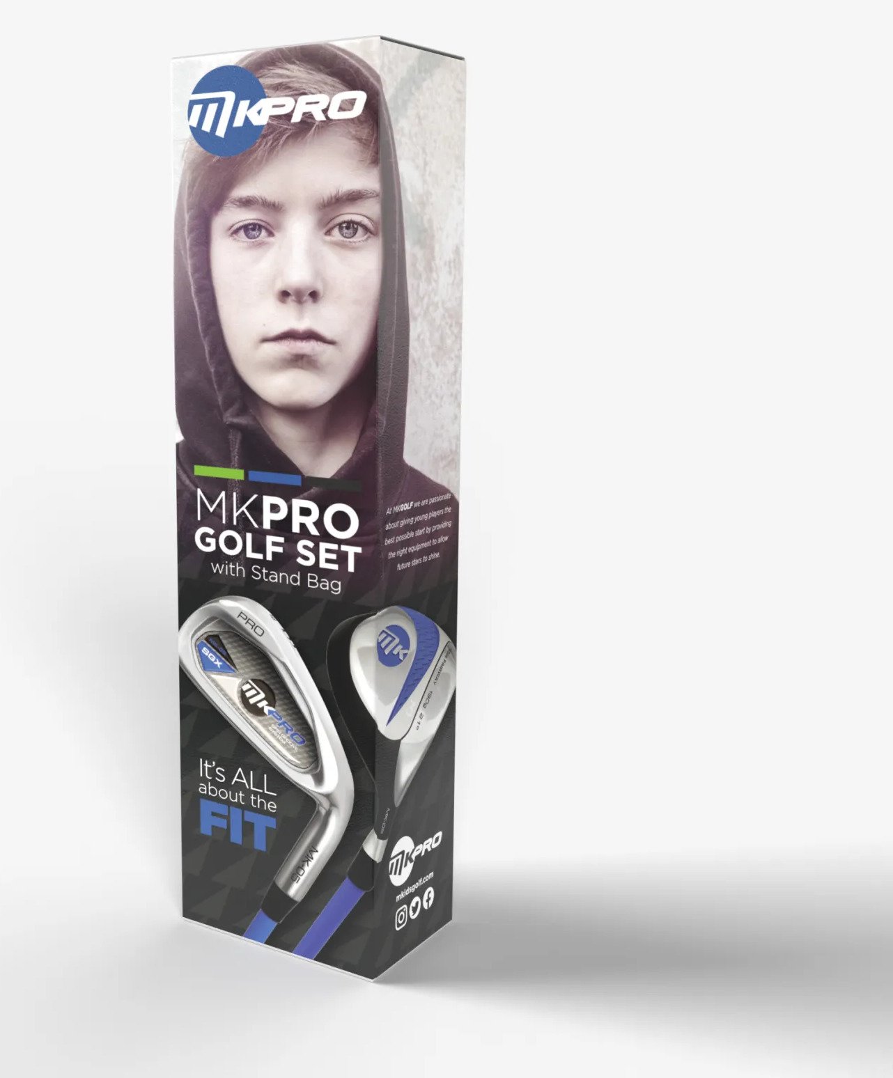 MKids Pro Junior golfset, grafit, stand bag, grå