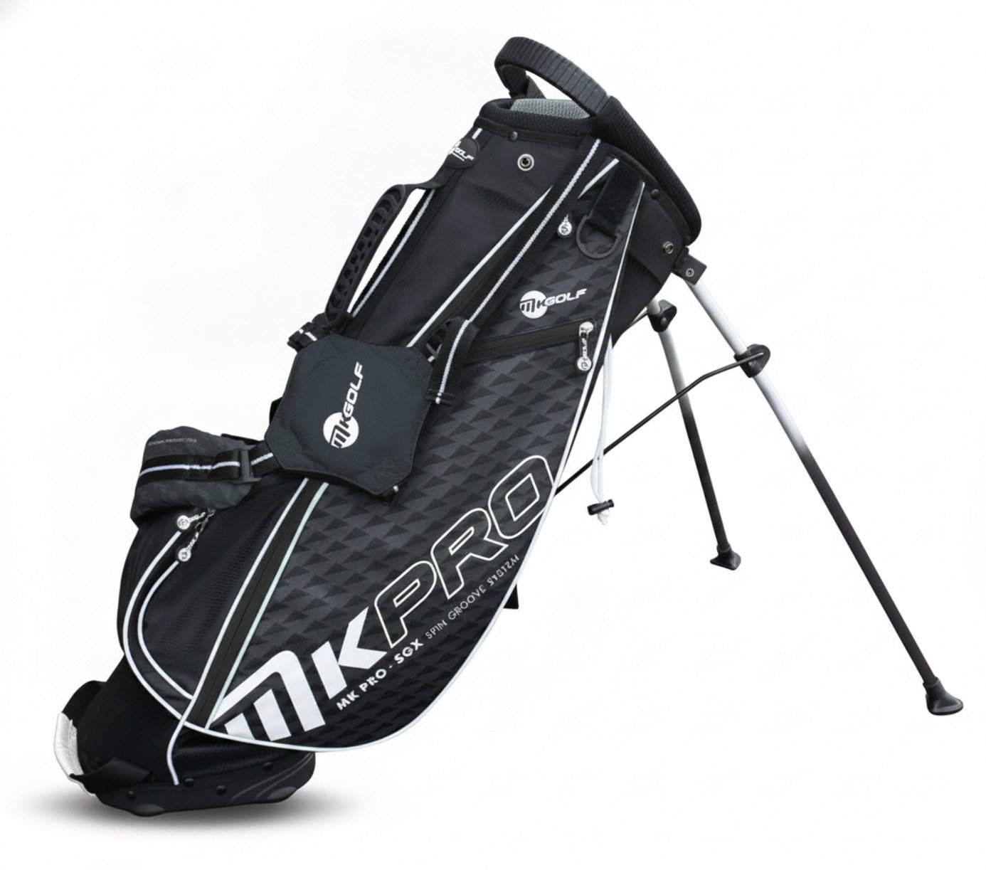 MKids Pro Junior Black 65" (165cm/12-14Y) junior stand bag, svart