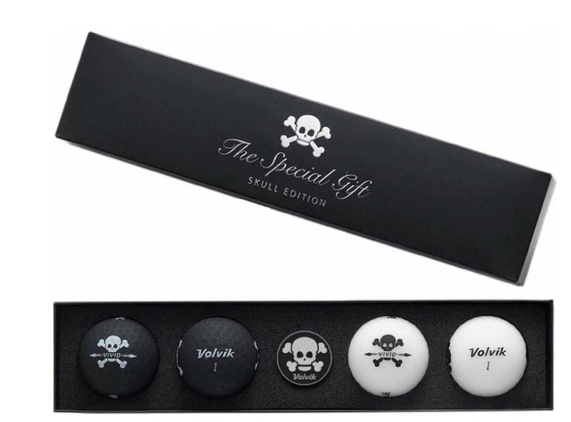 Volvik VIVID SKULL Edition golfbollar, mix färger