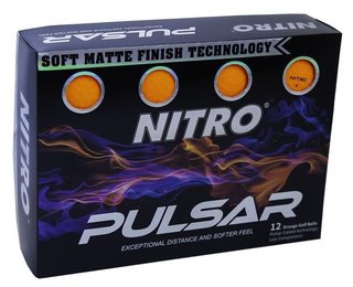 Nitro Pulsar golfbollar, orange