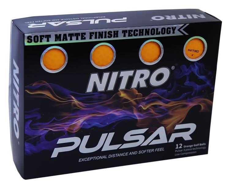 Nitro Pulsar golfbollar, orange