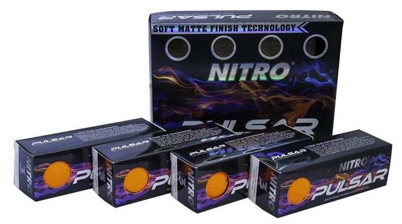 Nitro Pulsar golfbollar, orange