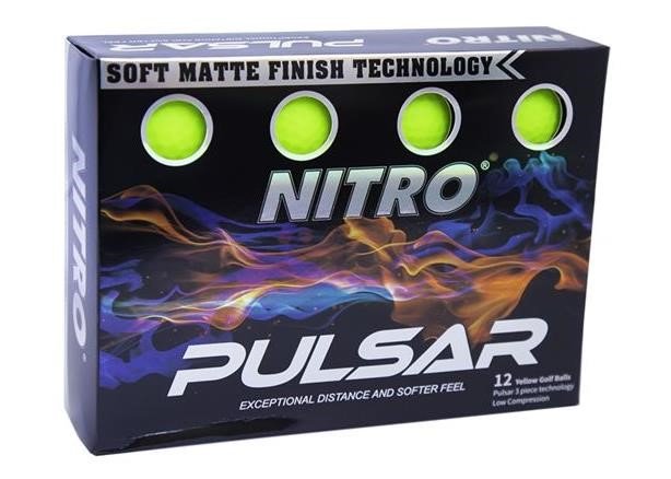 Nitro Pulsar golfbollar, lime