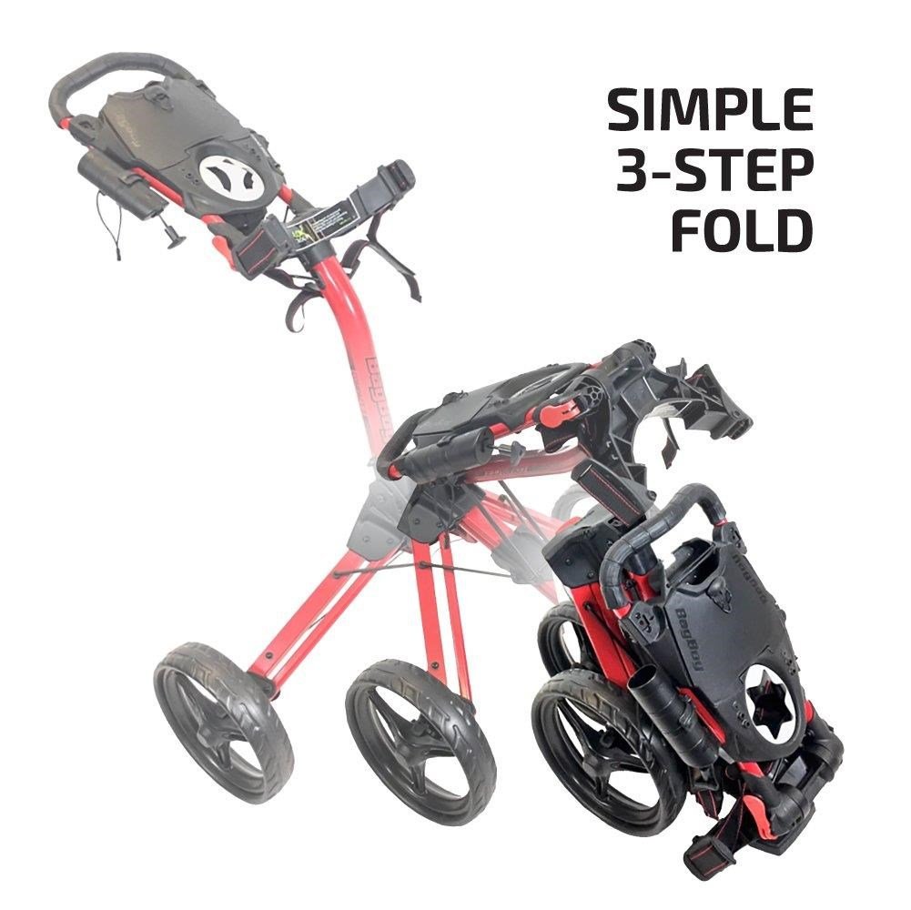 Bag Boy Compact C3 manuell vagn, silver/svart