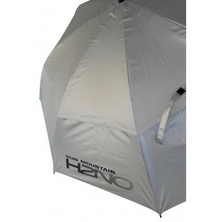 Sun Mountain H2NO UV 30SPF Dual Canopy automatiskt paraply, pulversilver