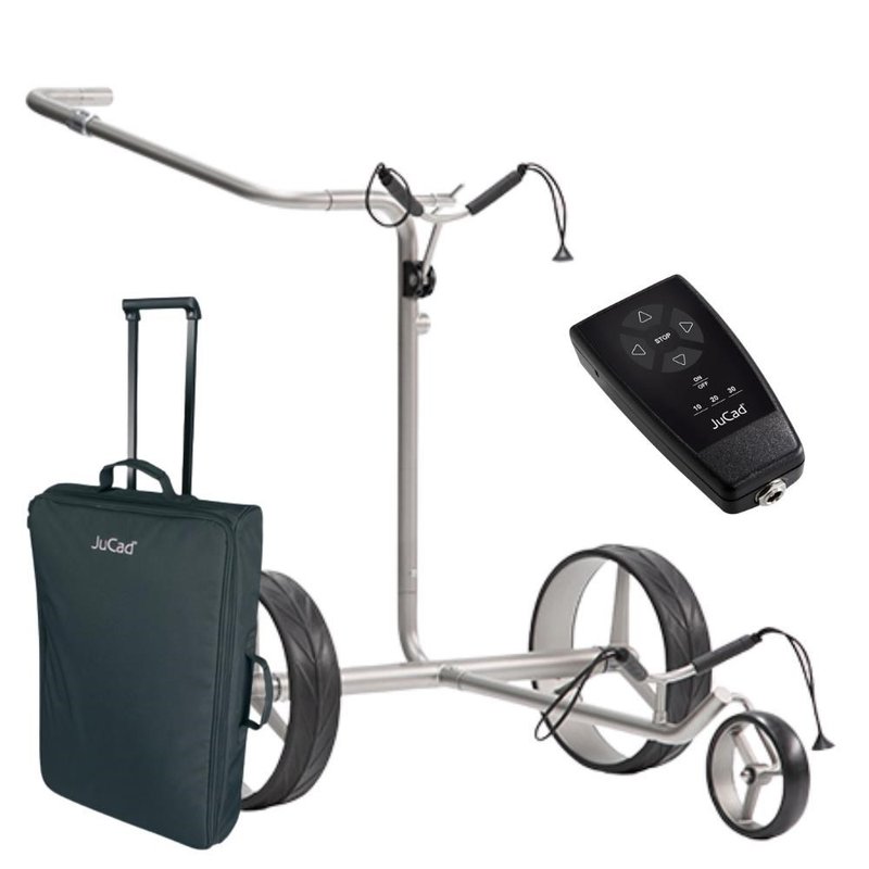 JuCad drive SL Titan Travel eX 2.0 elektrisk trolley + fjärrkontroll + transportväska (JRT-1), titanium