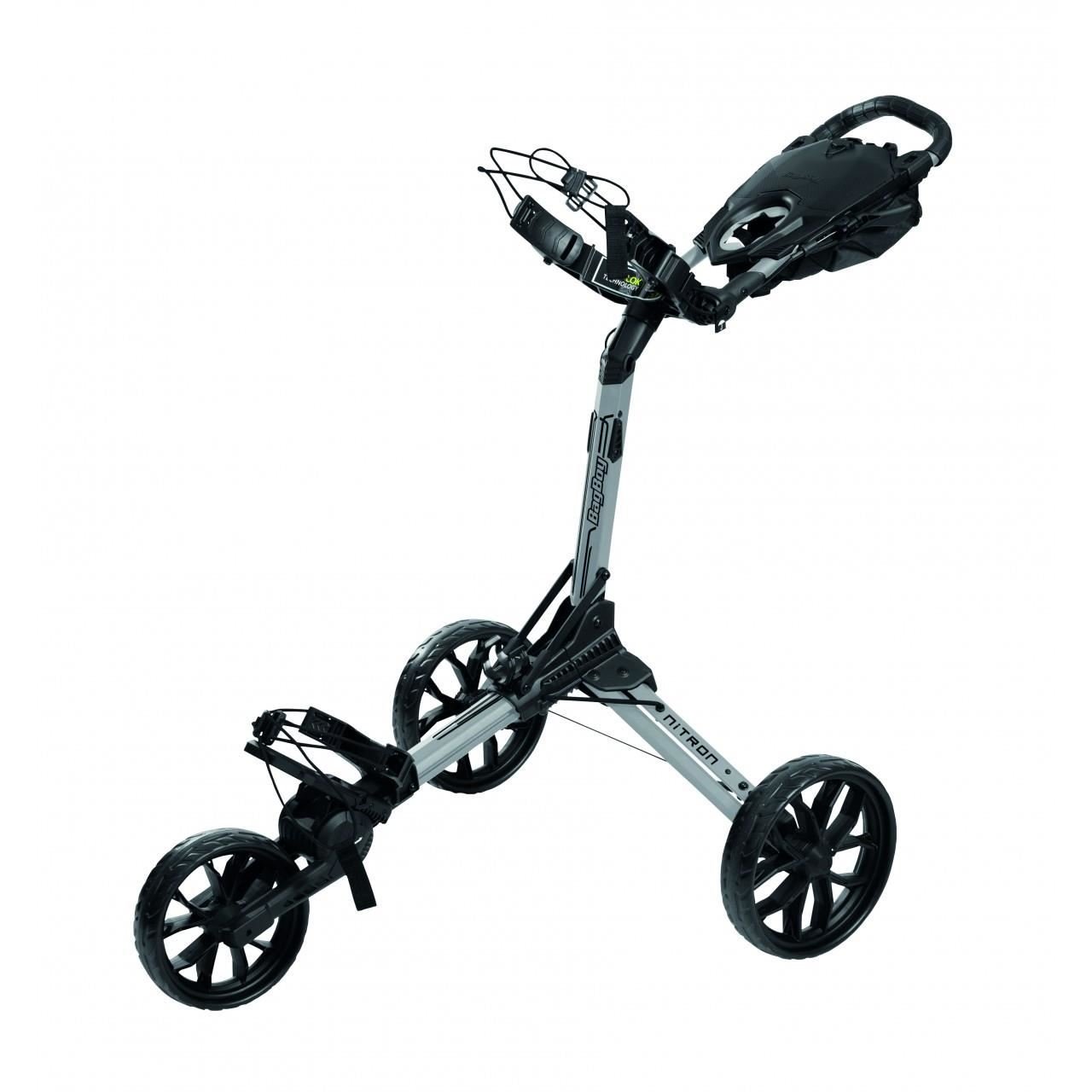 Bag Boy Nitron Auto-Open manuell vagn, silver/svart