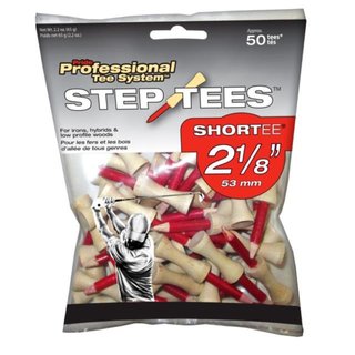 Pride Professional Tee System Step Tees Röda trä-tees 53mm (2 1/8"), 50st