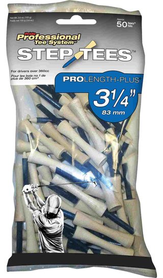 Pride Professional Tee System Pride Prolength Tees Blå trä-tees 3 1/4" (83mm), 50-pack