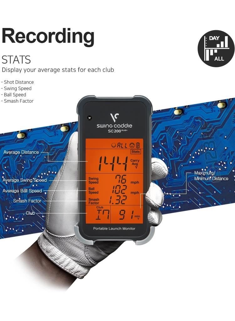 Voice Caddie Swing Caddie Launch Monitor SC200+ black