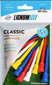 Lignum Lignum Tee 72mm (2 3/4") 12-pack, colour mix