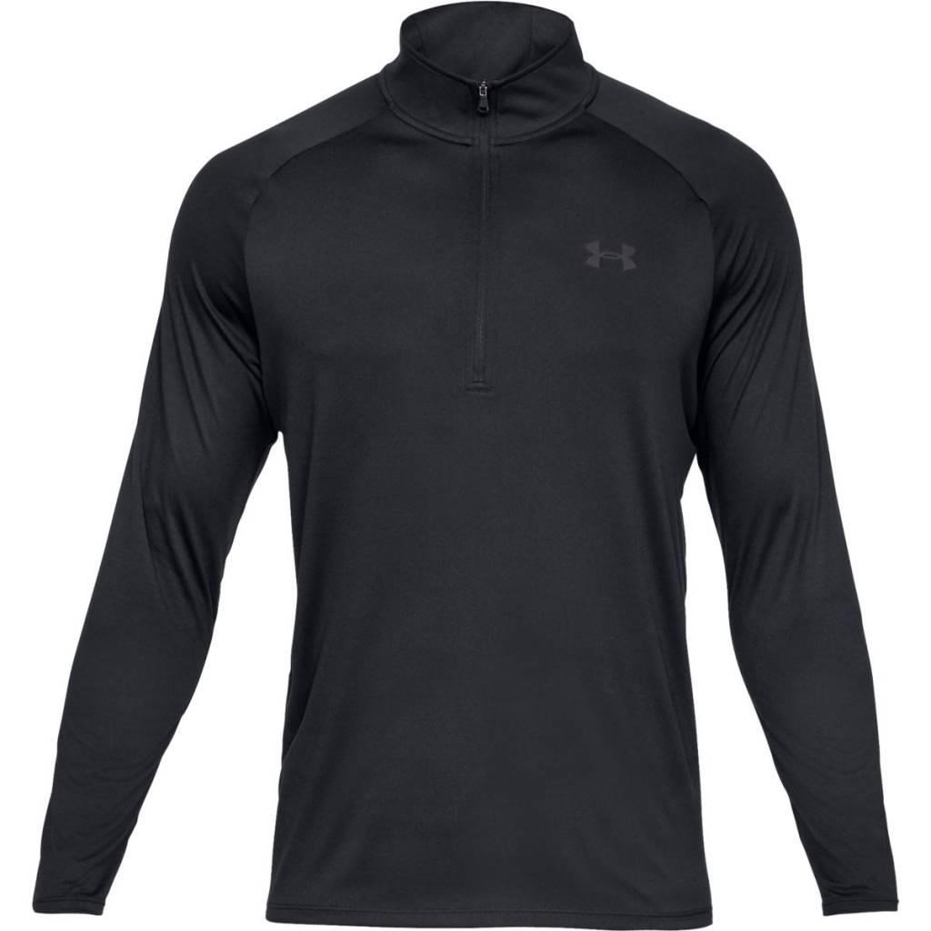 Under Armour Tech 2.0 1/2 Zip herr långärmad tröja, svart