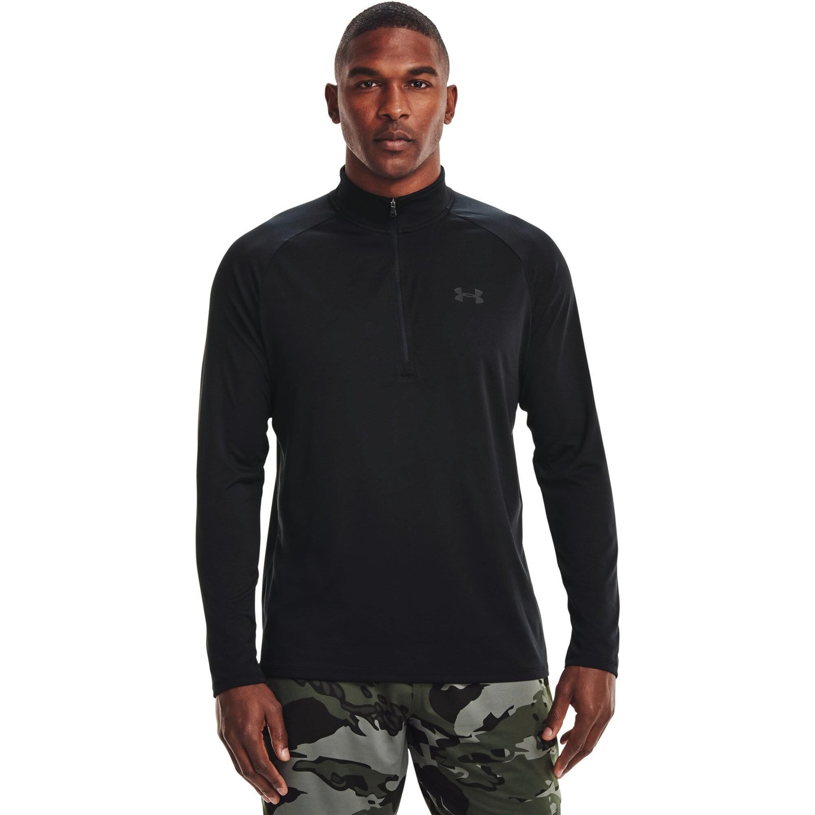 Under Armour Tech 2.0 1/2 Zip herr långärmad tröja, svart