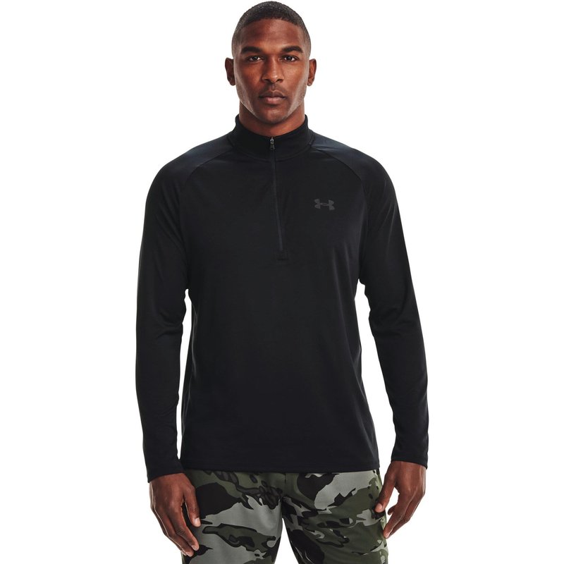 Under Armour Tech 2.0 1/2 Zip herr långärmad tröja, svart
