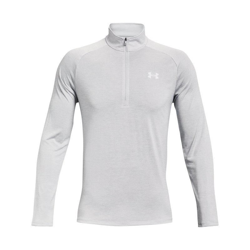 Under Armour Tech 2.0 1/2 Zip herr långärmad tröja, ljusgrå