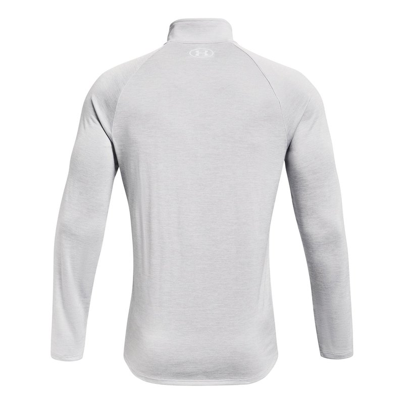 Under Armour Tech 2.0 1/2 Zip herr långärmad tröja, ljusgrå