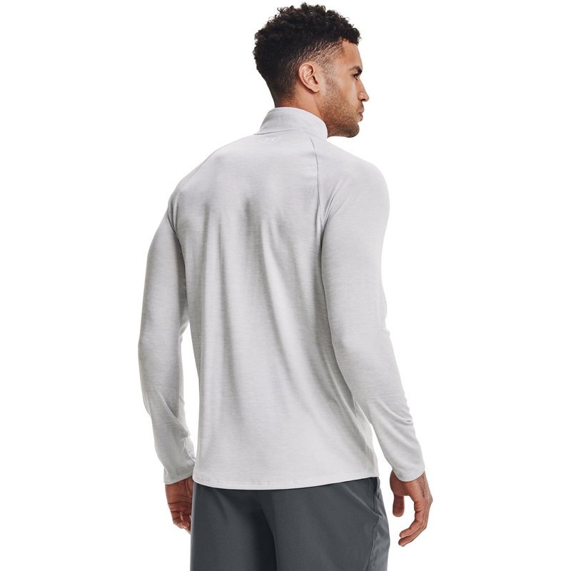 Under Armour Tech 2.0 1/2 Zip herr långärmad tröja, ljusgrå