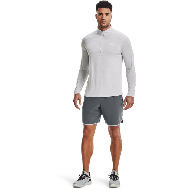 Under Armour Tech 2.0 1/2 Zip herr långärmad tröja, ljusgrå