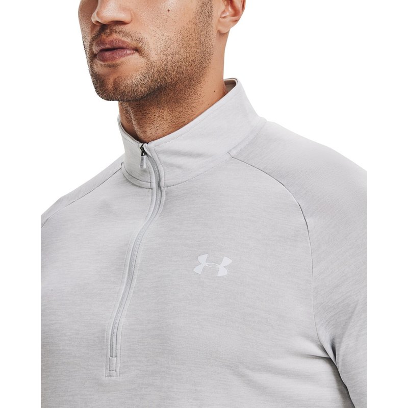 Under Armour Tech 2.0 1/2 Zip herr långärmad tröja, ljusgrå