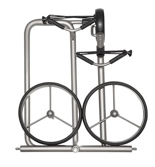 JuStar Silver 3-Wheeled manuell vagn, titanium silver finish