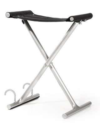 JuStar golfer seat, kolsvart lackerat silver