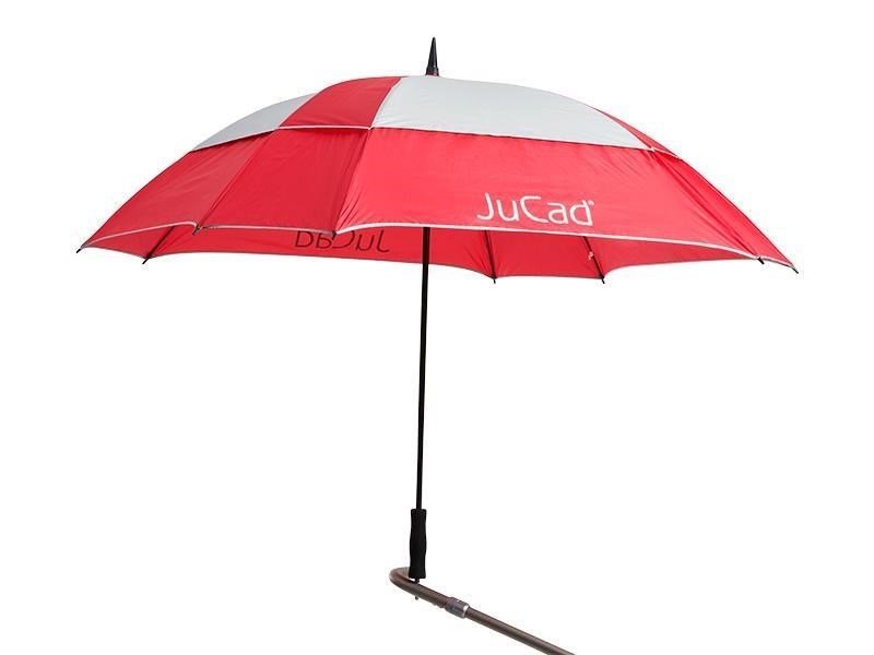 JuCad golfparaply vindtåligt 68" med pinne, röd/silver