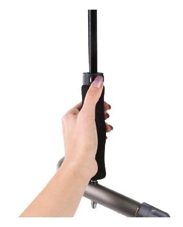 JuCad golfparaply automatisk med pinne 68", svart