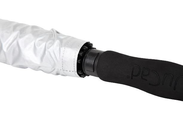 JuCad golfparaply automat med pinne 68", silver (UV-skydd)