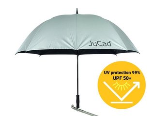 JuCad barnparaply med pinne, silver med UV-skydd