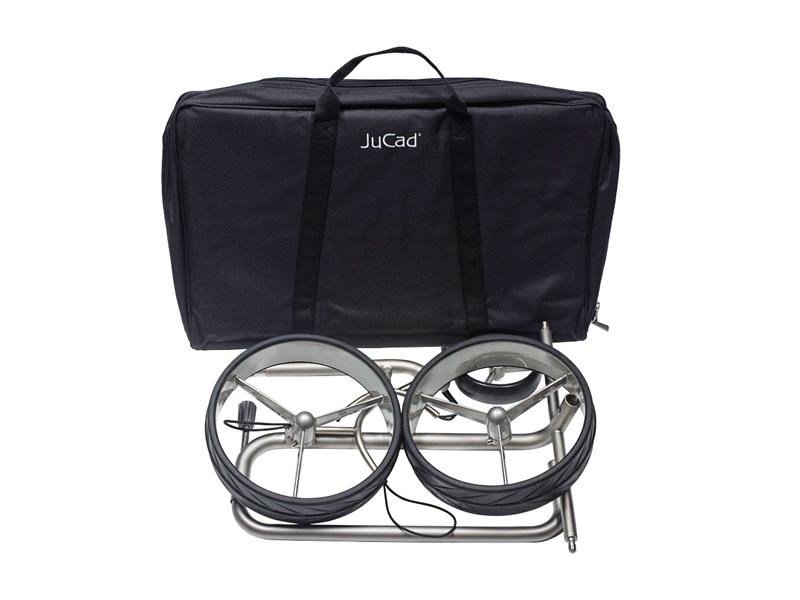 JuCad Junior Drive Stainless Steel elektrisk trolley + bärbag JTT, silver