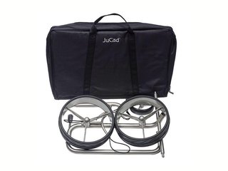 JuCad Junior Drive Stainless Steel elektrisk trolley + bärbag JTT, silver
