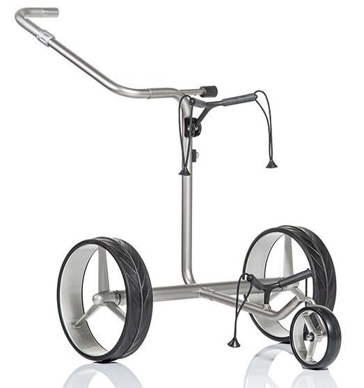 JuCad Junior Drive Stainless Steel elektrisk trolley + bärbag JTT, silver