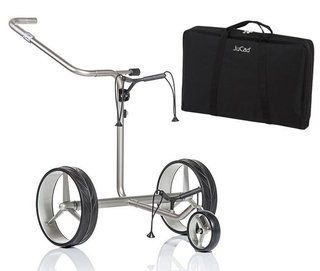 JuCad Junior Drive Stainless Steel elektrisk trolley + bärbag JTT, silver