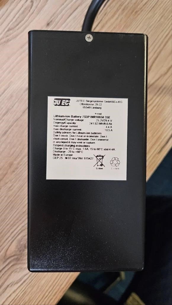 JuCad Powerpack 1.0 (för 48V-system), inkl. Li-batterisystem och styrenhet (mjukvara), utan laddare
