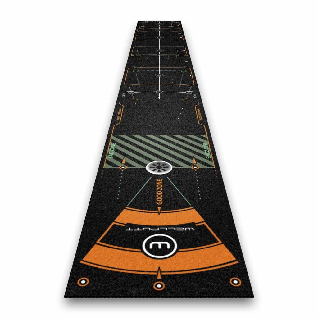 Wellputt Putting Mat - CLASSIC 13FT (4m), hastighet 10-11,5ft, svart
