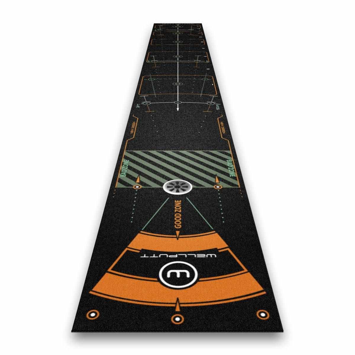 Wellputt Putting Mat - CLASSIC 13FT (4m), hastighet 10-11,5ft, svart