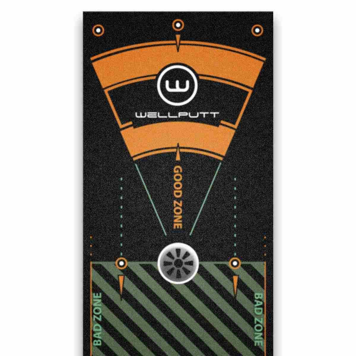 Wellputt Putting Mat - CLASSIC 13FT (4m), hastighet 10-11,5ft, svart