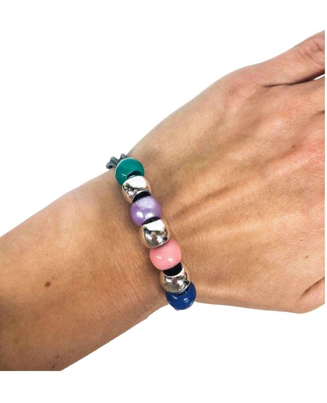 Handmade Teraka armband, typ 012, flerfärgad