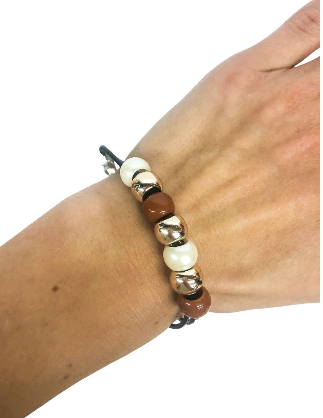 Ostatní Handmade Teraka armband, typ 016, brun