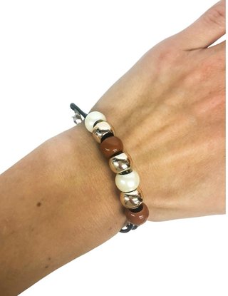 Ostatní Handmade Teraka armband, typ 016, brun