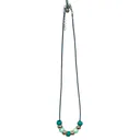 Handmade Teraka halsband, typ 002, grön
