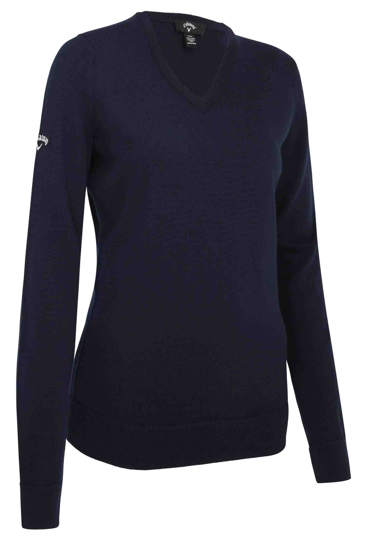Callaway V-Neck Merino damtröja, dark navy