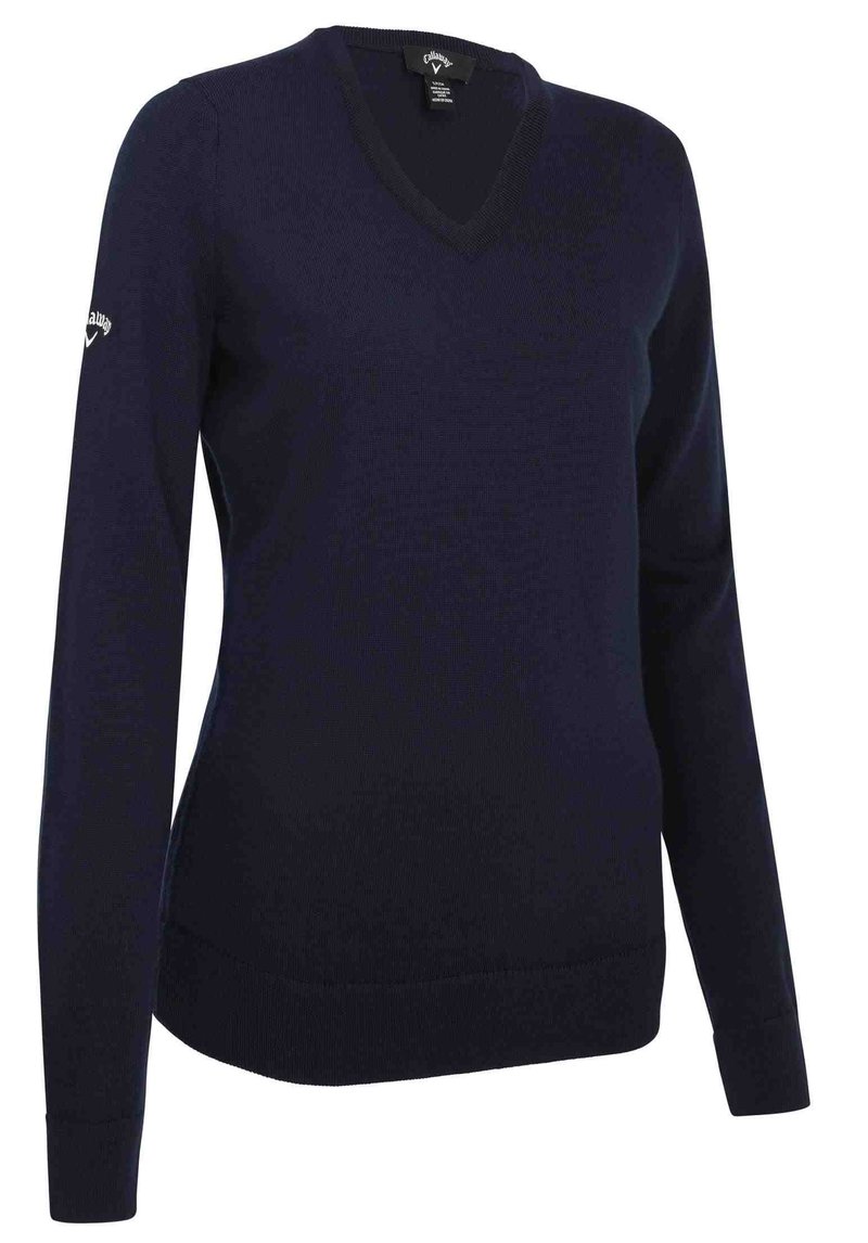 Callaway V-Neck Merino damtröja, dark navy